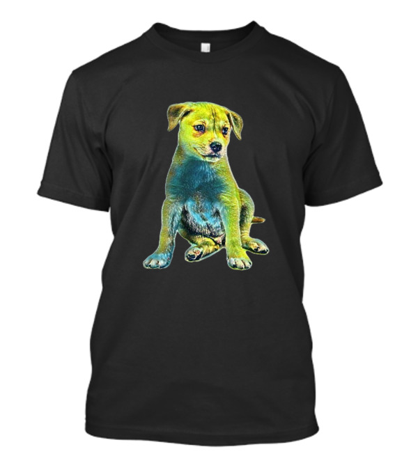 A Cute Little Shepherd Puppy Sitting Peacefully T-Shirt