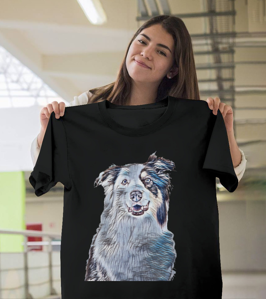 A Head Shot Of A Beautiful Dog Sketch T-Shirt