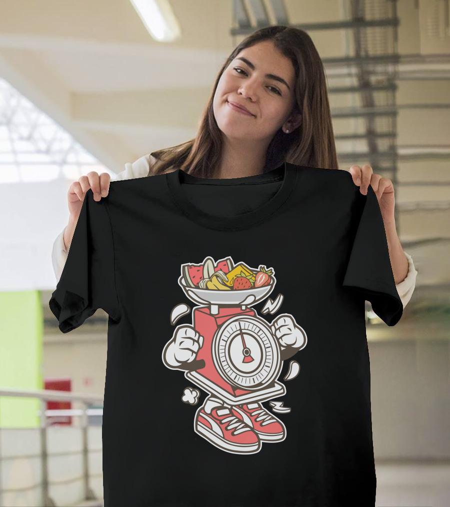 Fruit Scale Fun Running Display Sneakers T-Shirt