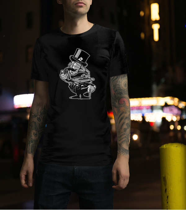 Classic Gramophone Gentleman With Top Hat T-Shirt