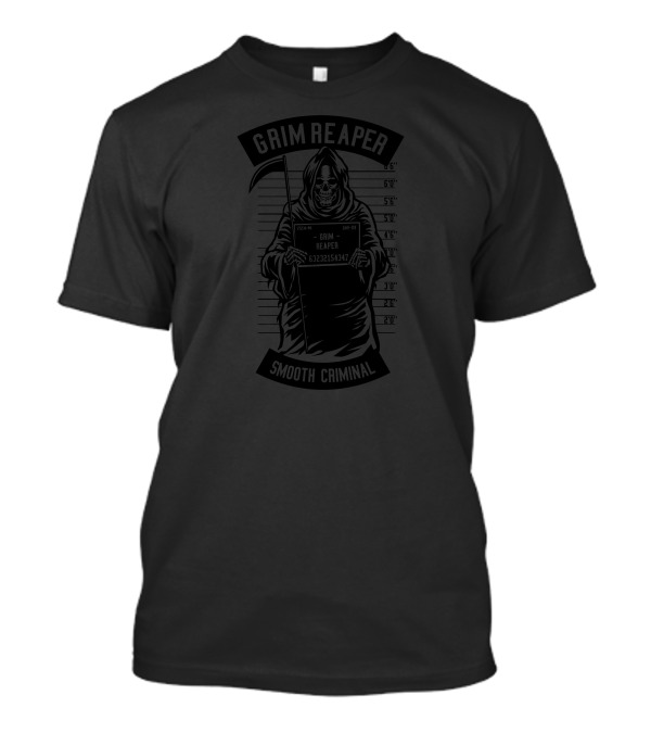 Grim Reaper Smooth Criminal Mugshot T-Shirt