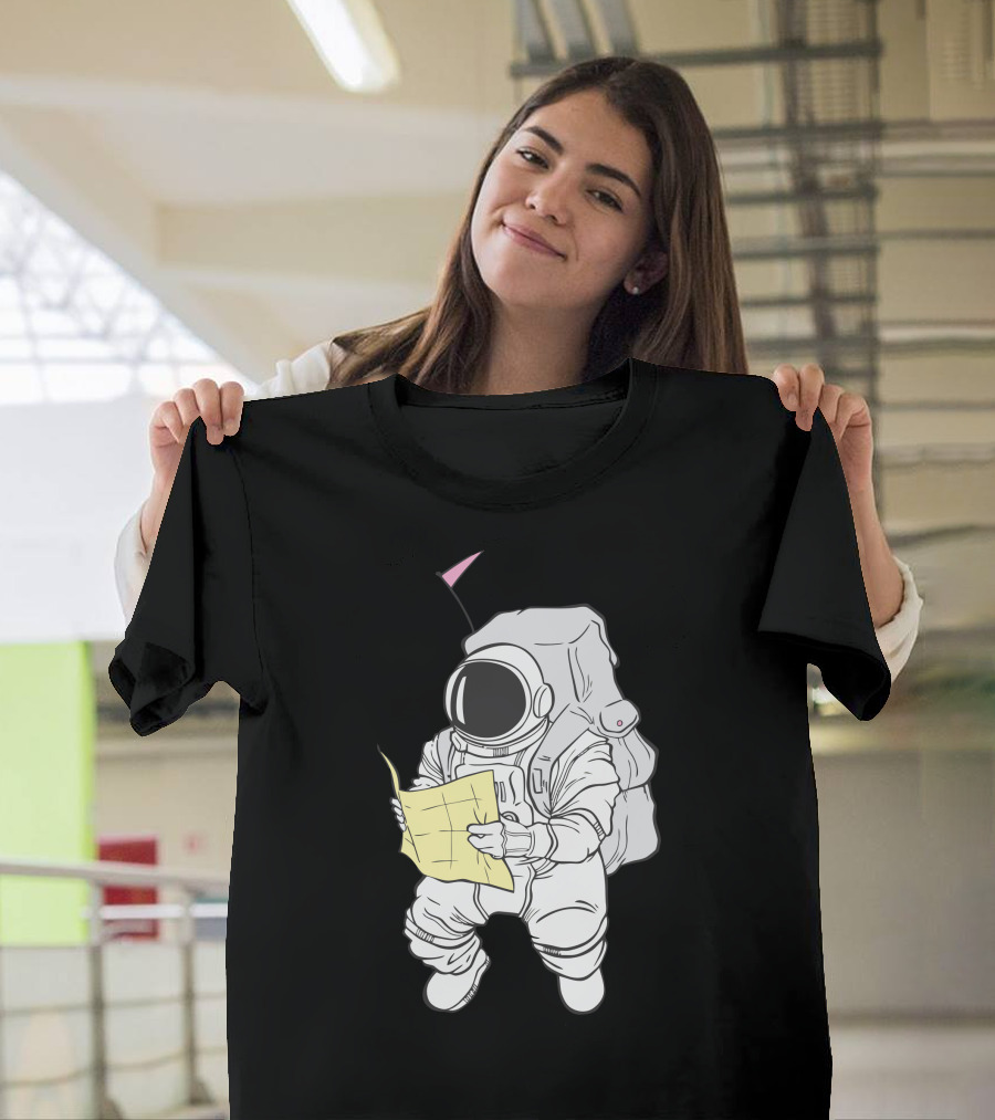 Space Tour Astronaut Map Journey T-Shirt