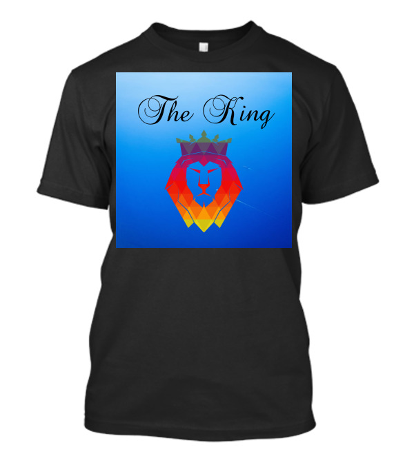 The King Vibrant Geometric Crowned Lion T-Shirt