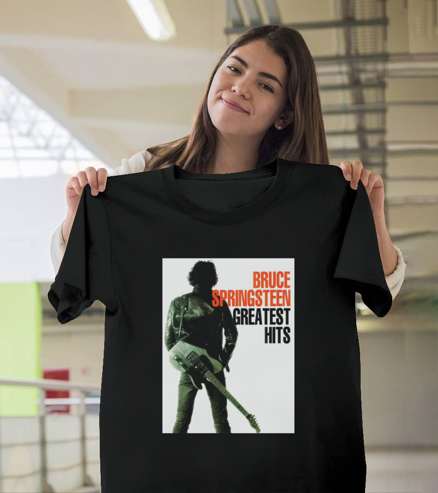 Bruce Springsteen Greatest Hits Album Cover with Guitar T-Shirt