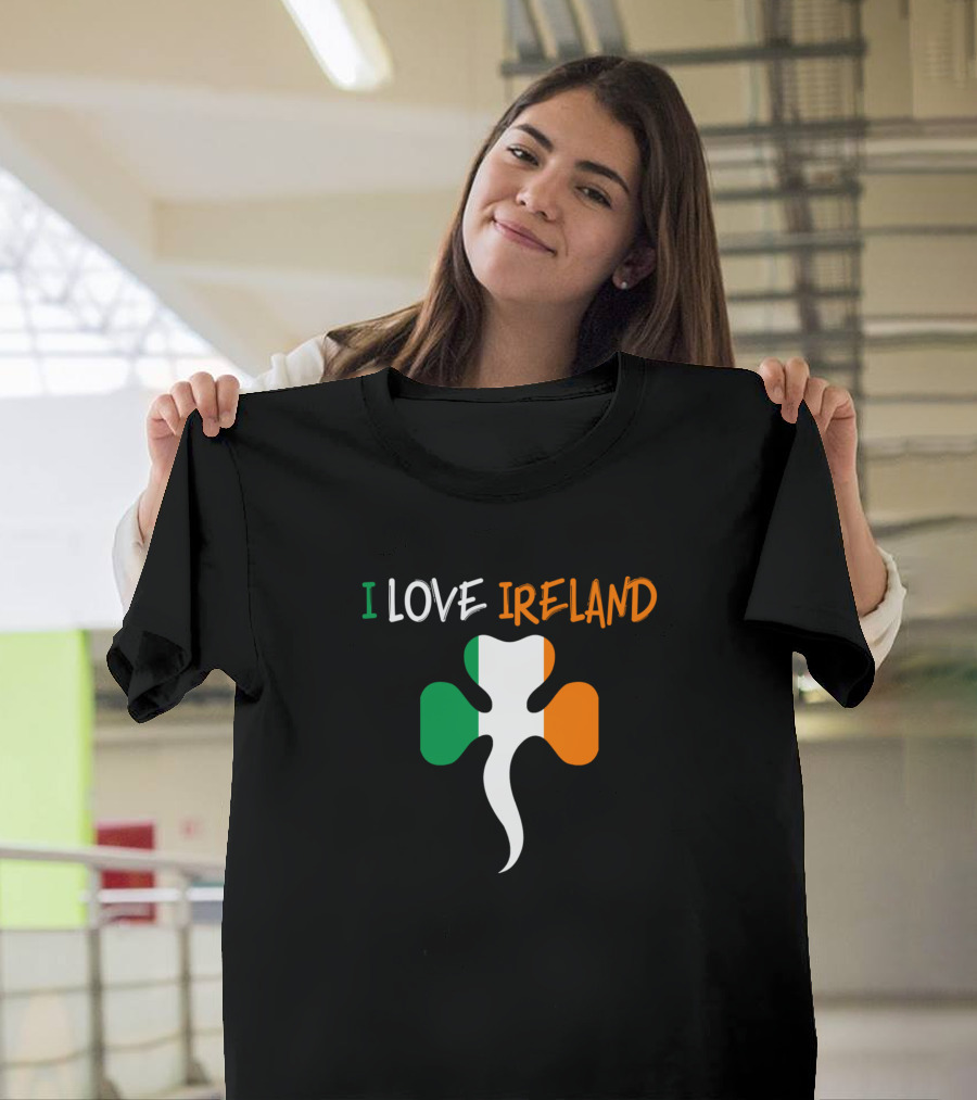 I Love Ireland Irish Shamrock T-Shirt