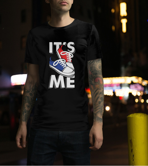 IT'S ME Red And Blue Sneaker T-Shirt