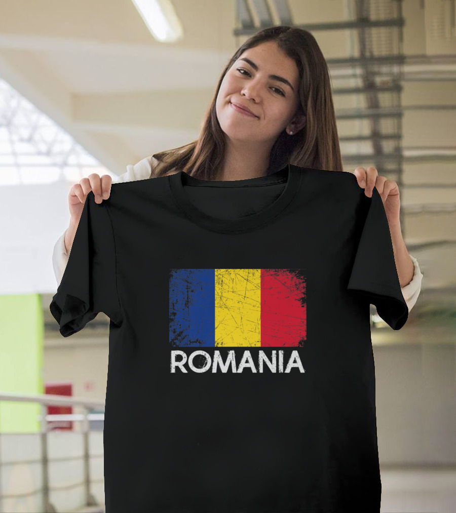Romanian Flag Vintage Romania T-Shirt