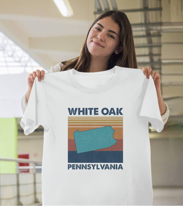 White Oak Pennsylvania Retro Style State T-Shirt