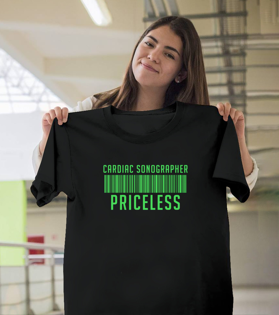 Cardiac Sonographer Priceless Barcode T-Shirt