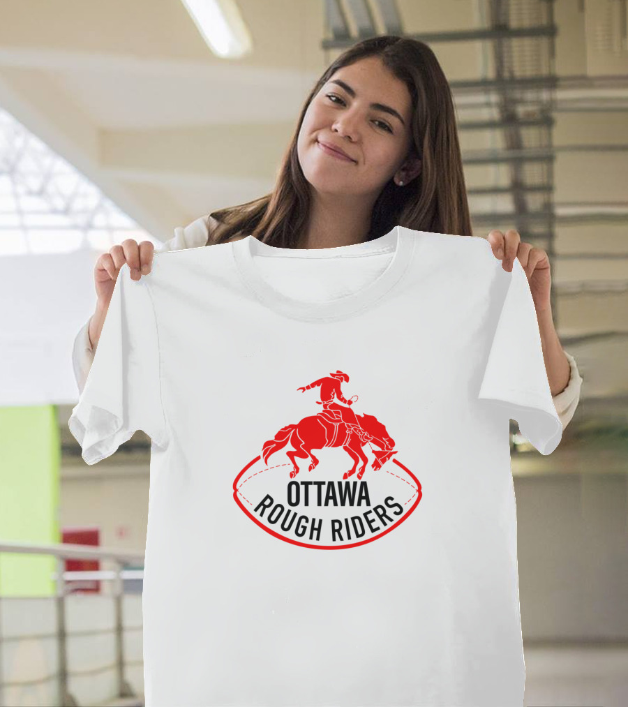 Ottawa Rough Riders 1980 Retro Logo Styling T-Shirt