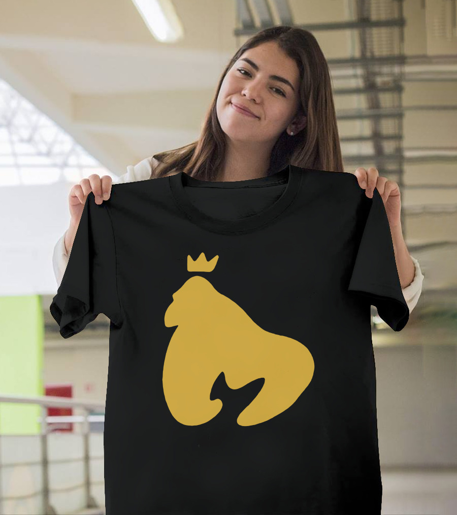 King Gorilla Silhouette with Crown T-Shirt