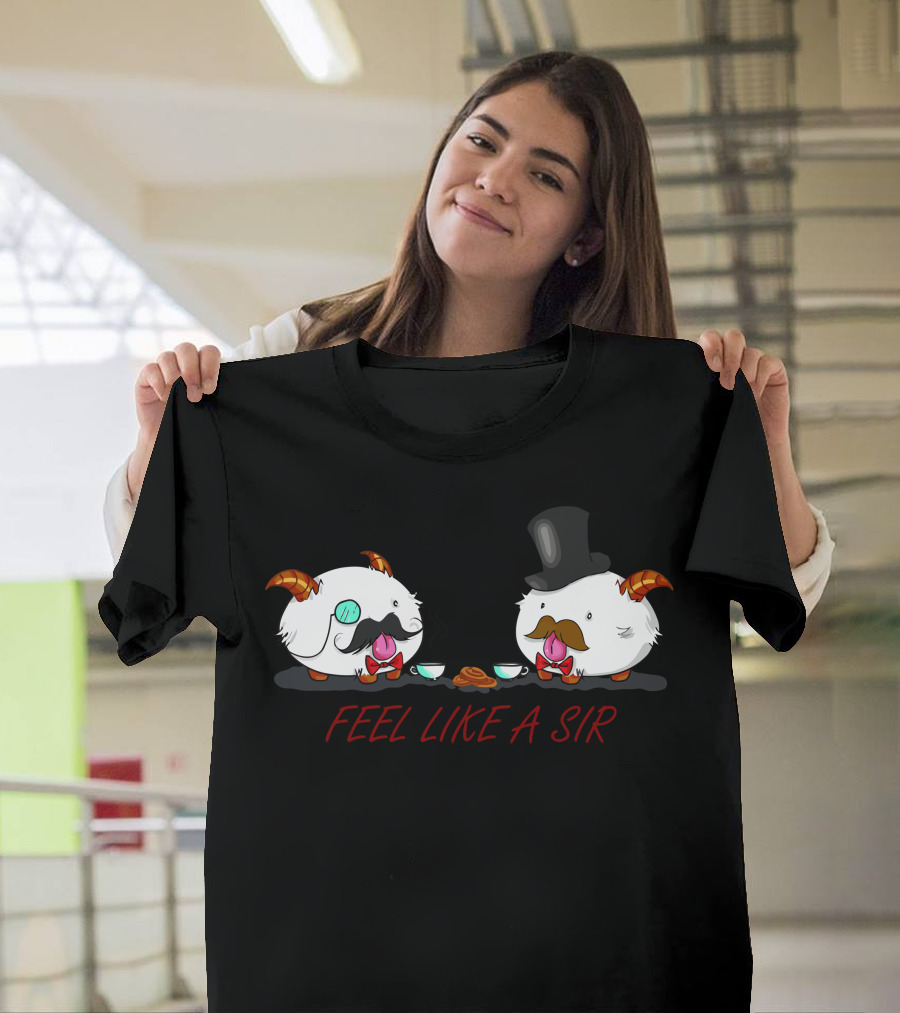 Ho Ho Ho Feel Like A Sir Monocle Top Hat Mustache T-Shirt