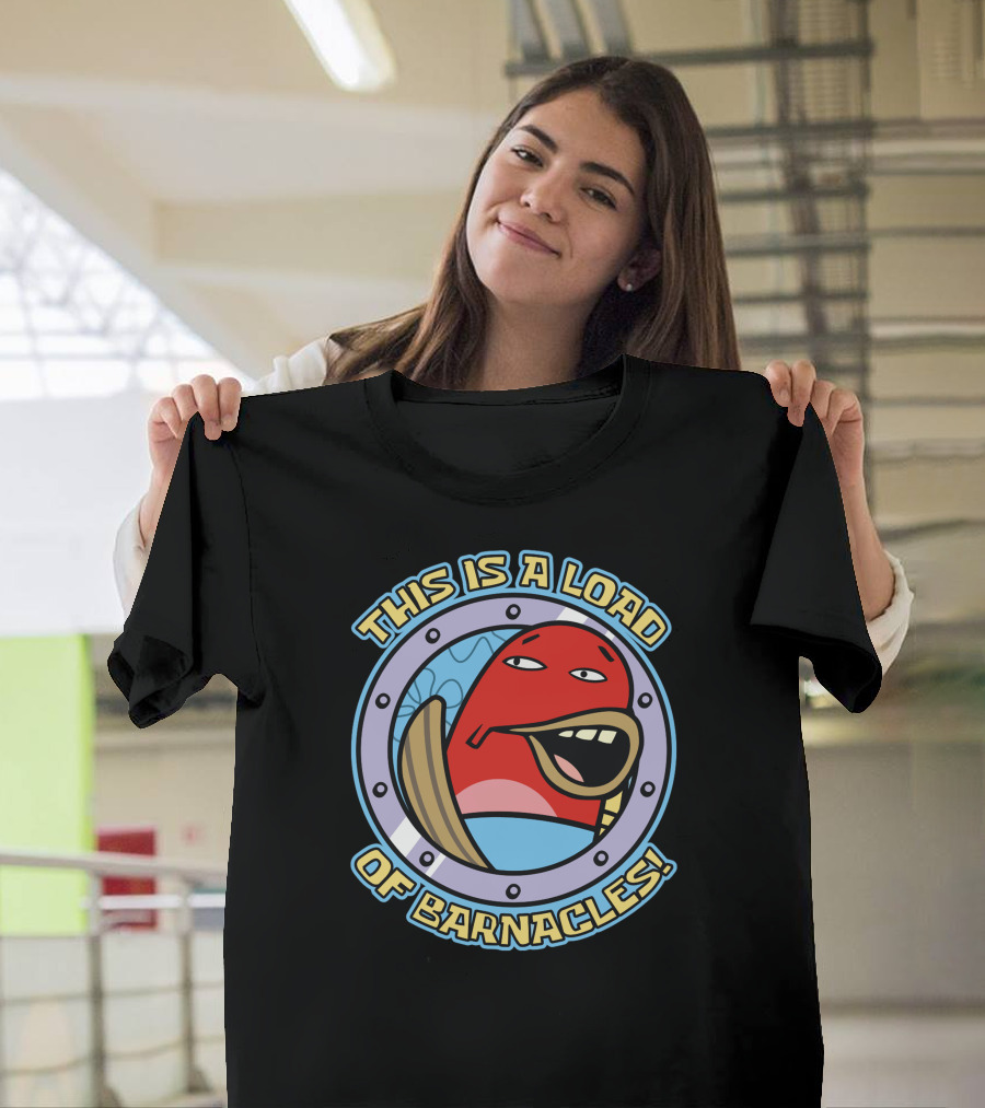 This Is a Load of Barnacles Fish Character Porthole T-Shirt