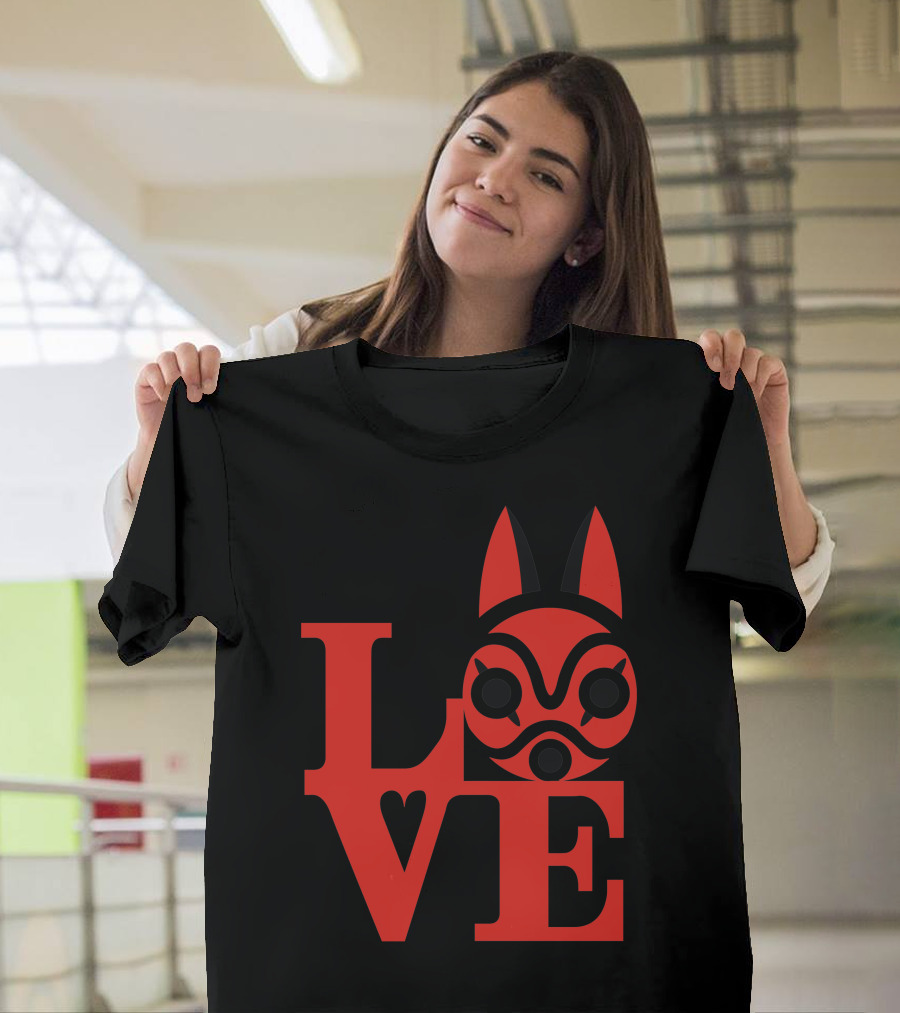 LOVE Studio Ghibli Princess Mononoke Mask T-Shirt