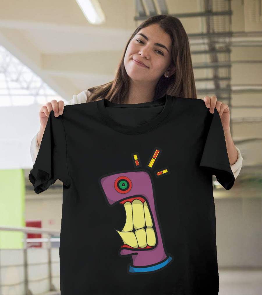 Stubbed Toe Cartoon Yelling Face with Colorful Expression T-Shirt