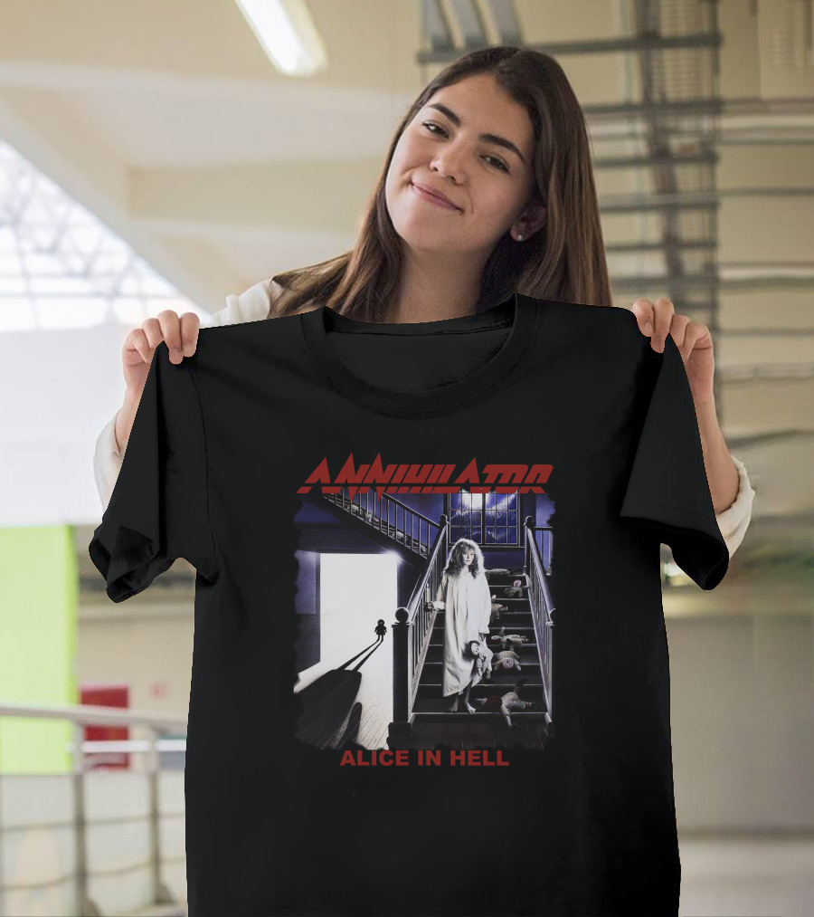 Annihilator Alice In Hell Stairs Creepy Doll T-Shirt