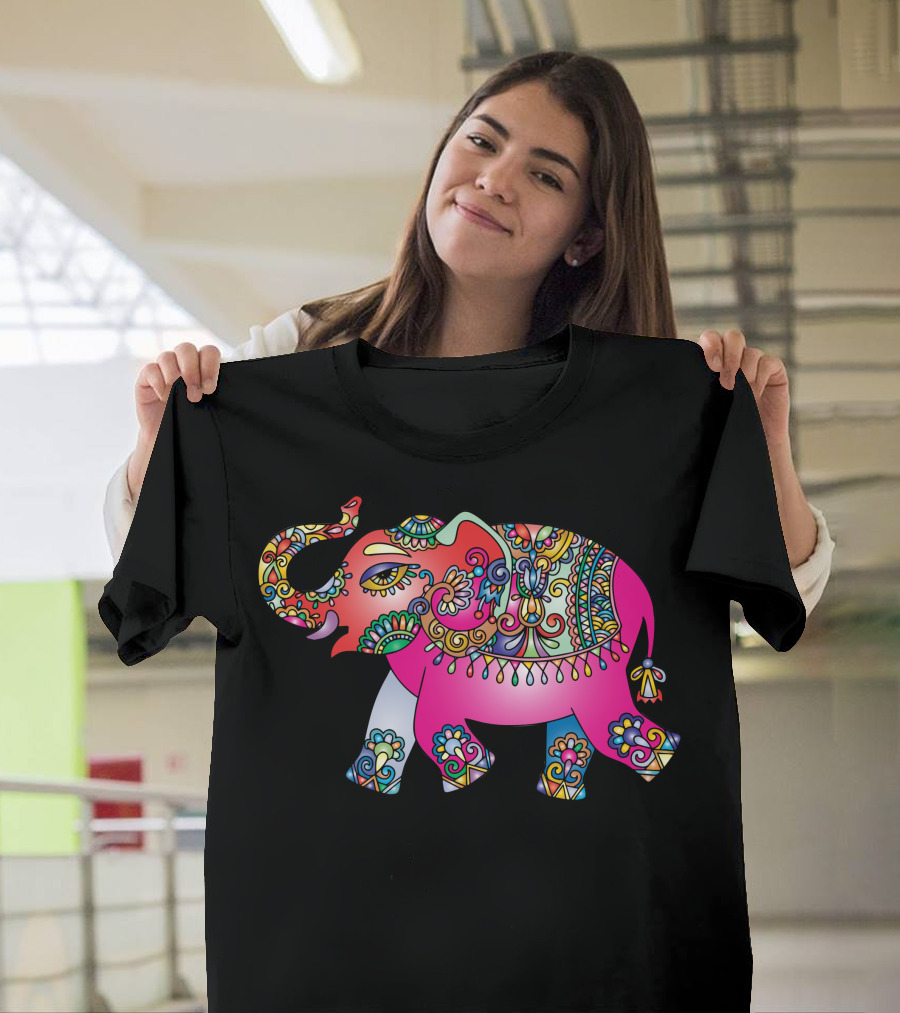 Colorful Ornate Elephant 3223522 T-Shirt