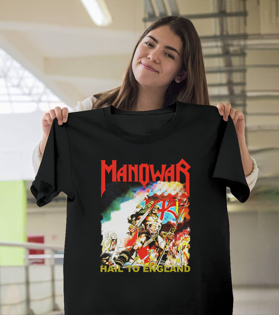 Manowar Hail To England Classic US Metal Album T-Shirt