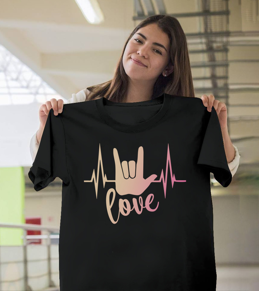 Love Heartbeat ASL Hand Sign T-Shirt