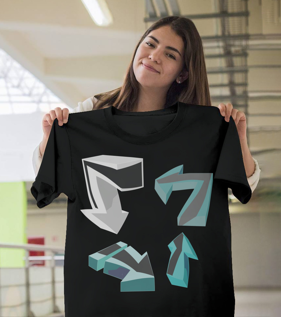 Direction Arrows Geometric Style 3D T-Shirt