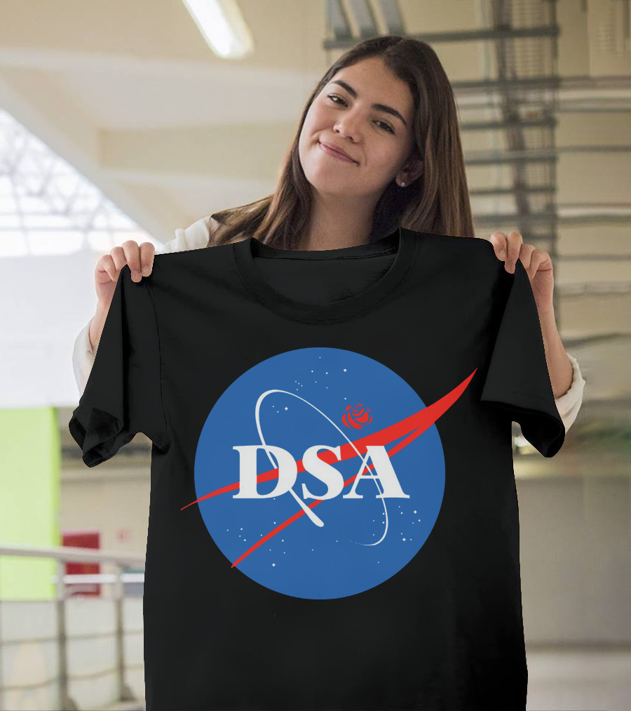 DSA Space Force Logo with Red Swirl T-Shirt
