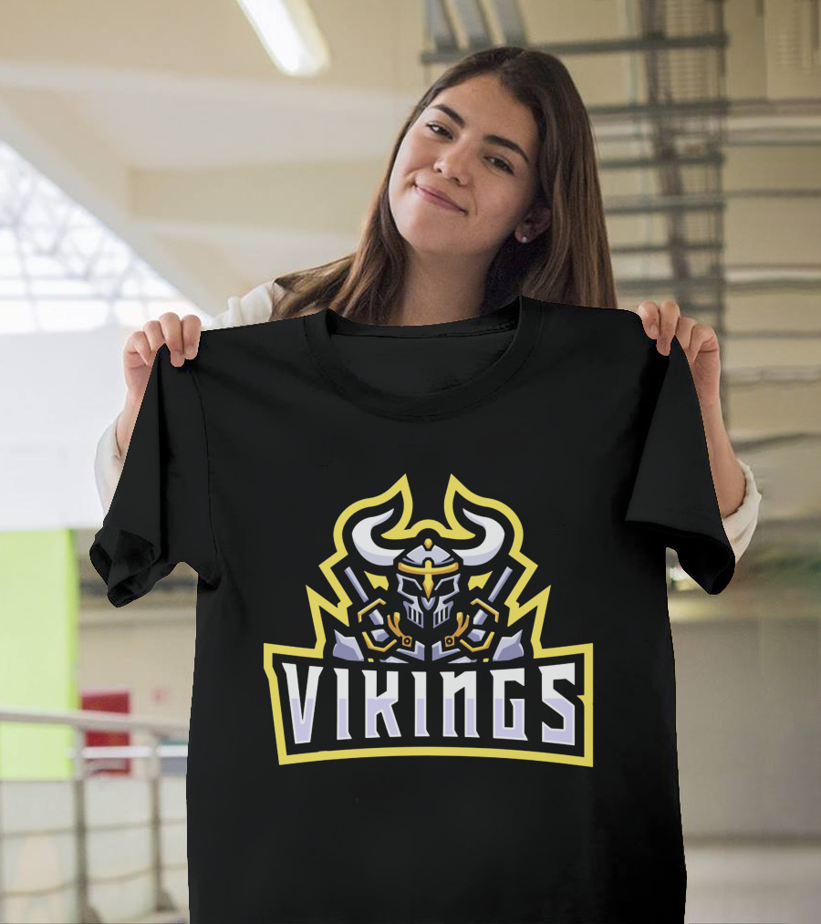 Vikings Warrior Helmet Icon Merchandise T-Shirt