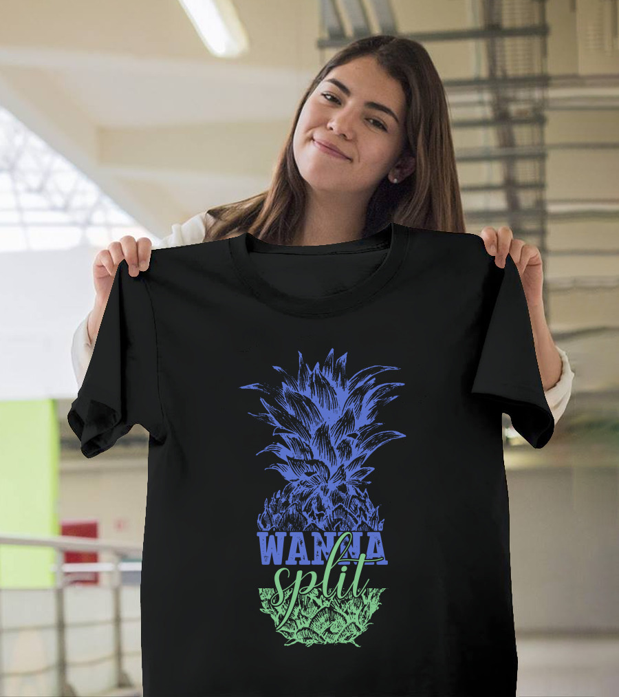 Wanna Split Pineapple Dual-Tone T-Shirt