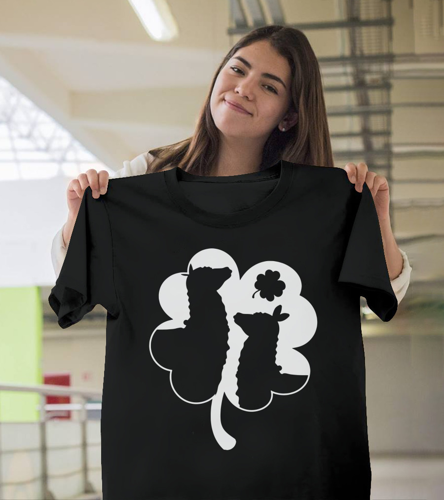 Alpaca Love Llama Four-Leaf Clover T-Shirt