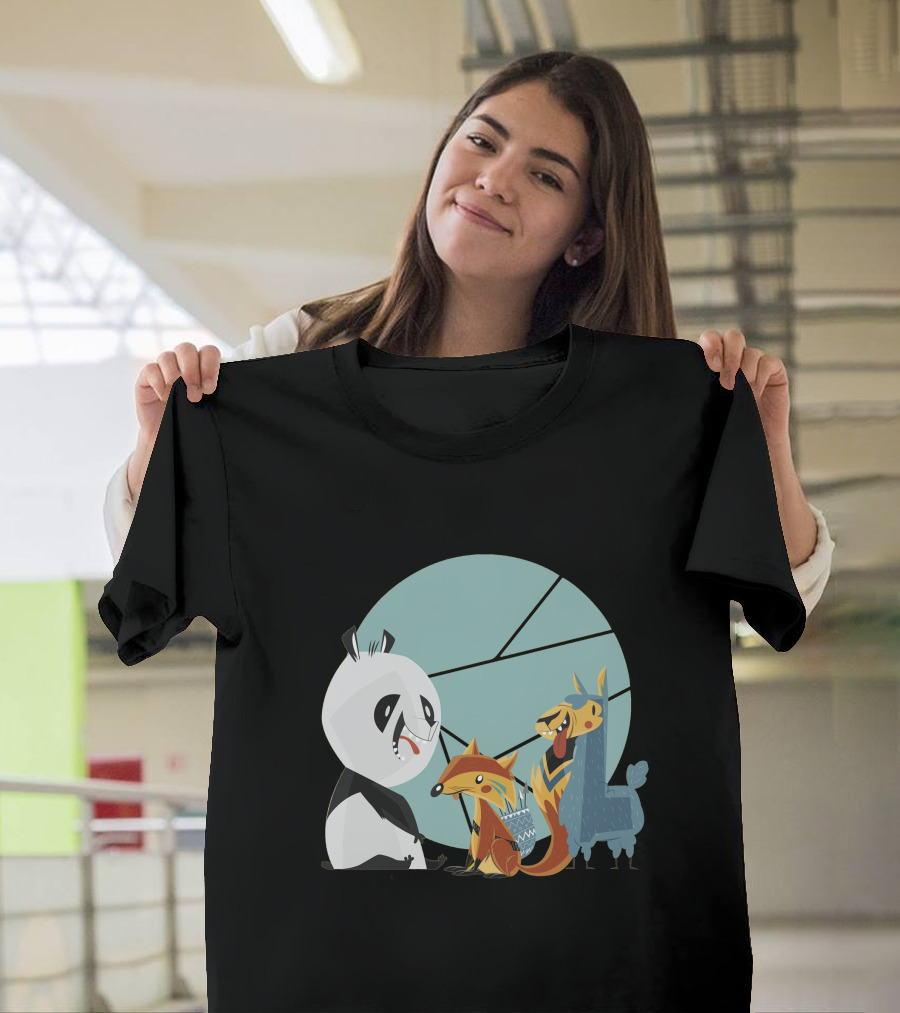 Panda Fox and Llama Animal Friends T-Shirt