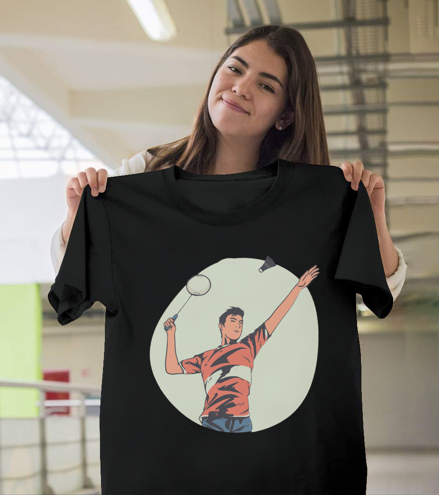 Badminton Smash with Shuttlecock Flight T-Shirt