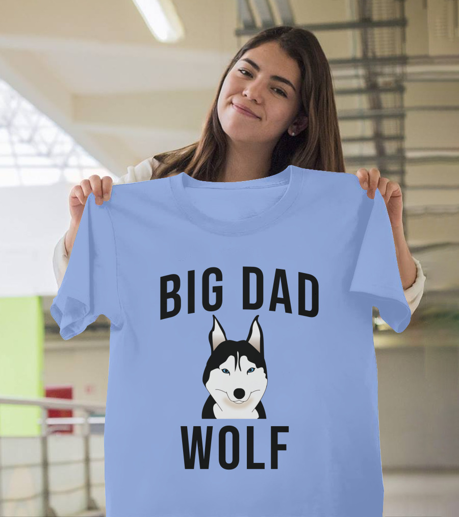 BIG DAD WOLF Husky Face T-Shirt