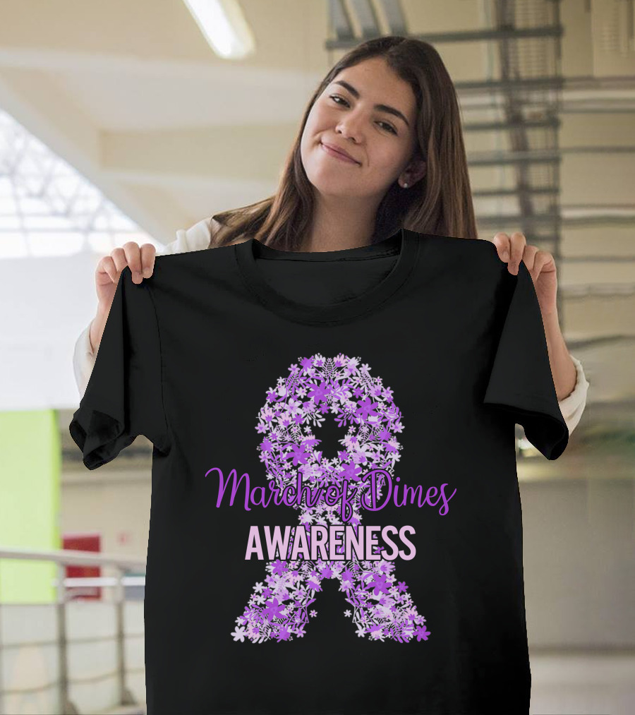 March of Dimes Awareness Lavender Floral T-Shirt