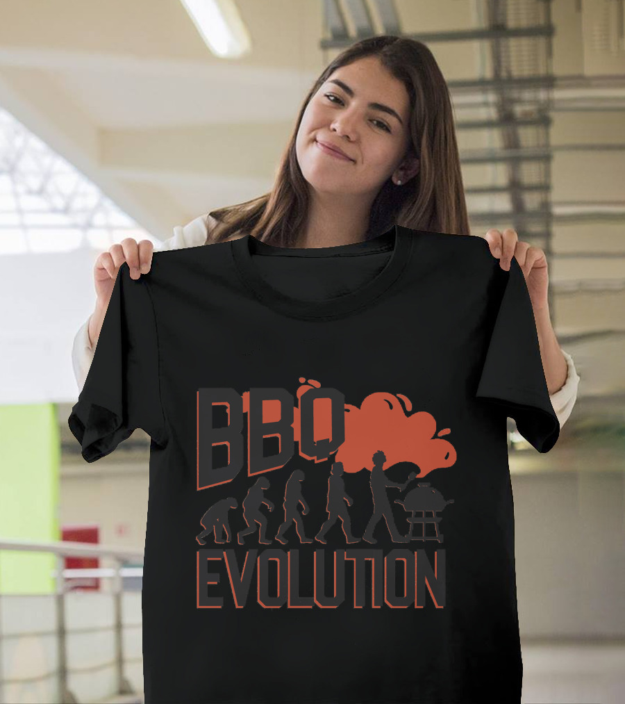 BBQ Evolution Grilling Silhouettes Smoke T-Shirt
