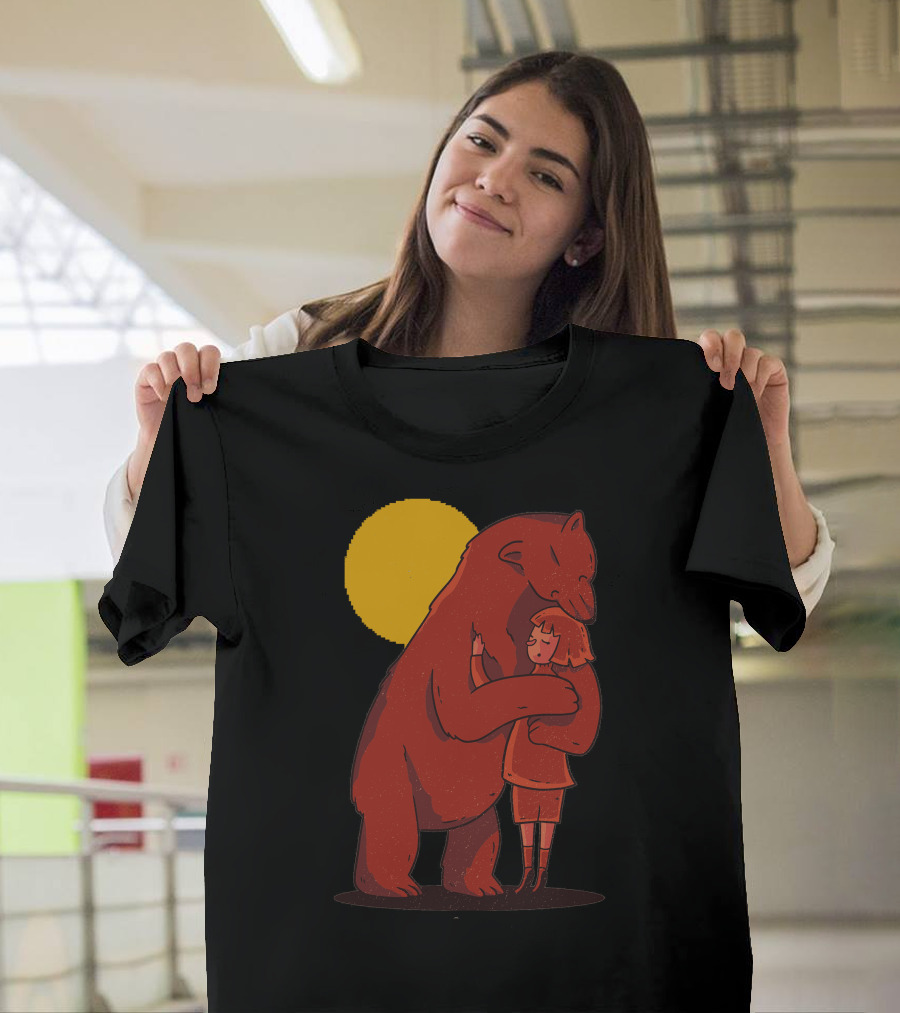 Bear Hug Comfort Under the Golden Moon T-Shirt