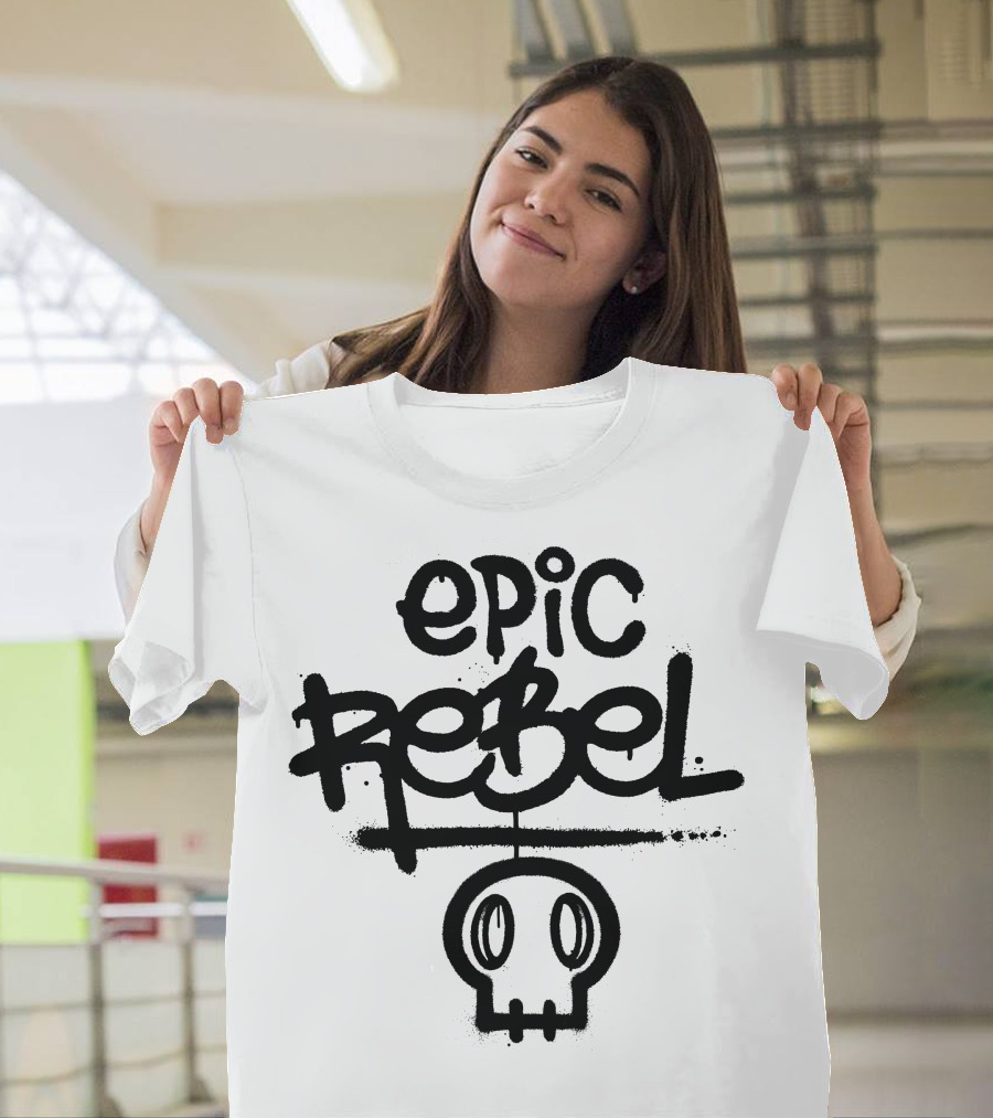 Epic Rebel Skull Graffiti Drip T-Shirt