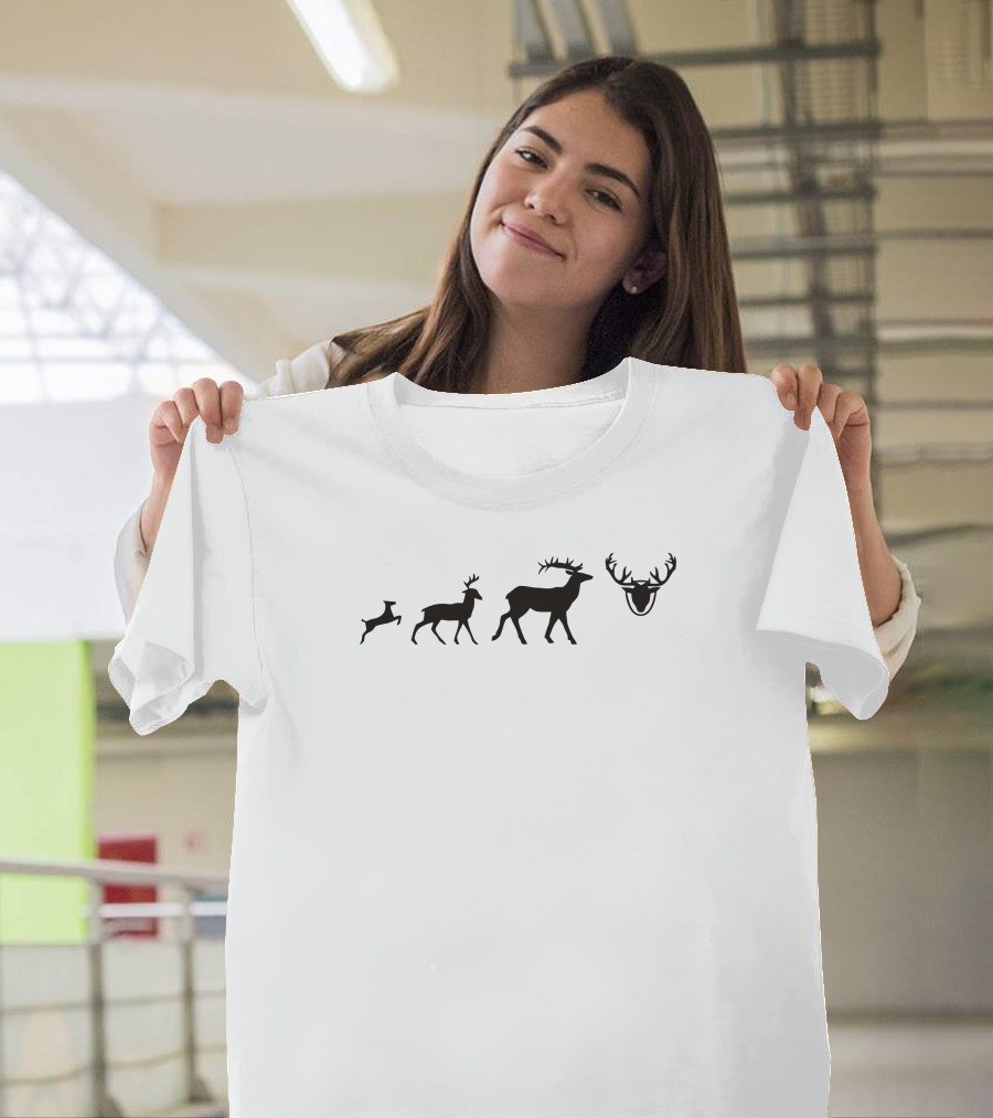 Evolution of Deer to Antlers T-Shirt