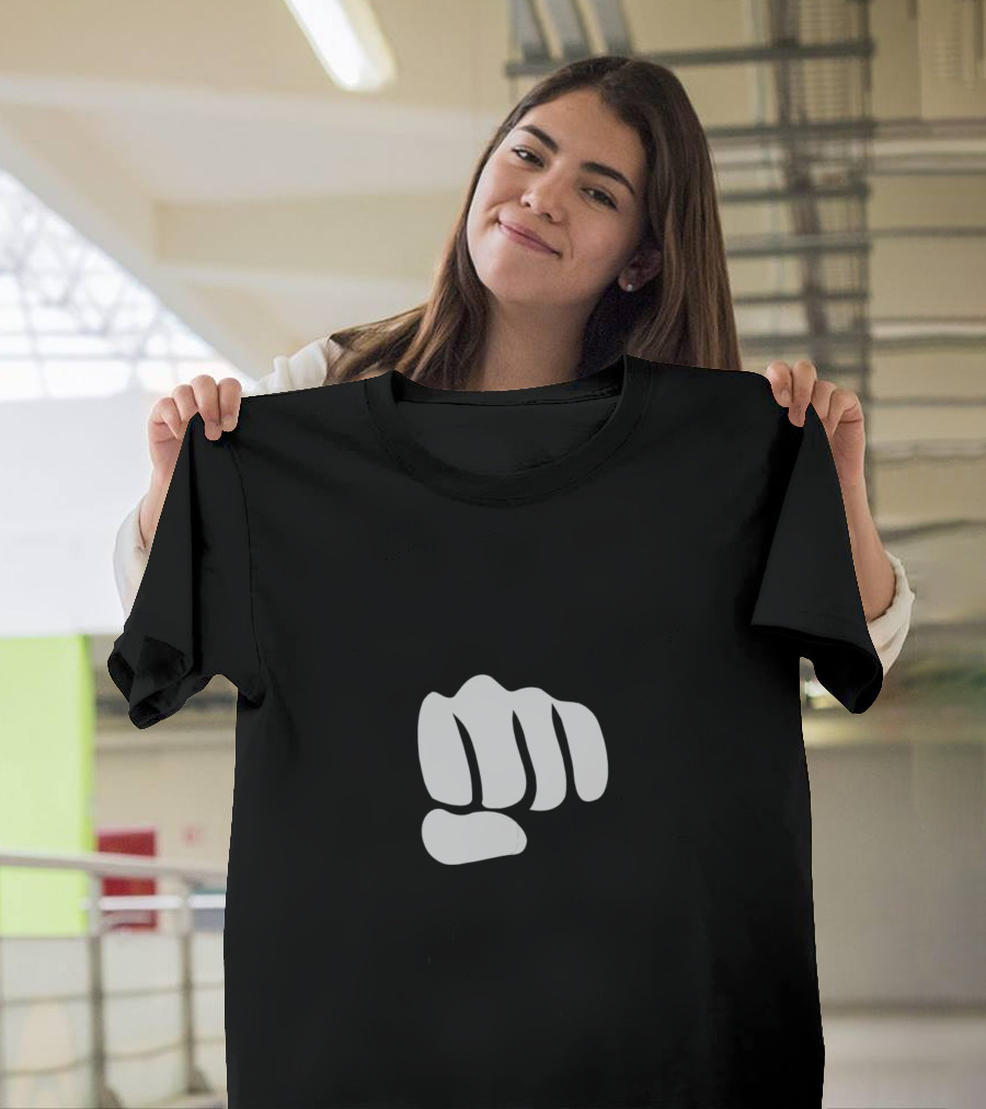 Fist Icon Black Circle Emblem T-Shirt