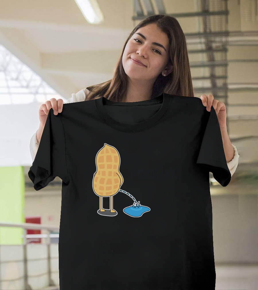 Peenut Cartoon Humor Puddle T-Shirt