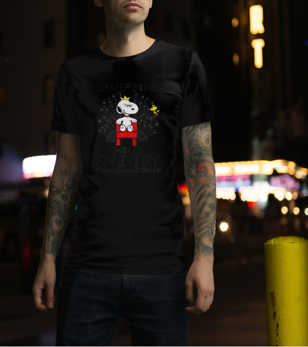 Game Of Bones House Of Snoopy The Mailman Is Coming T-Shirt