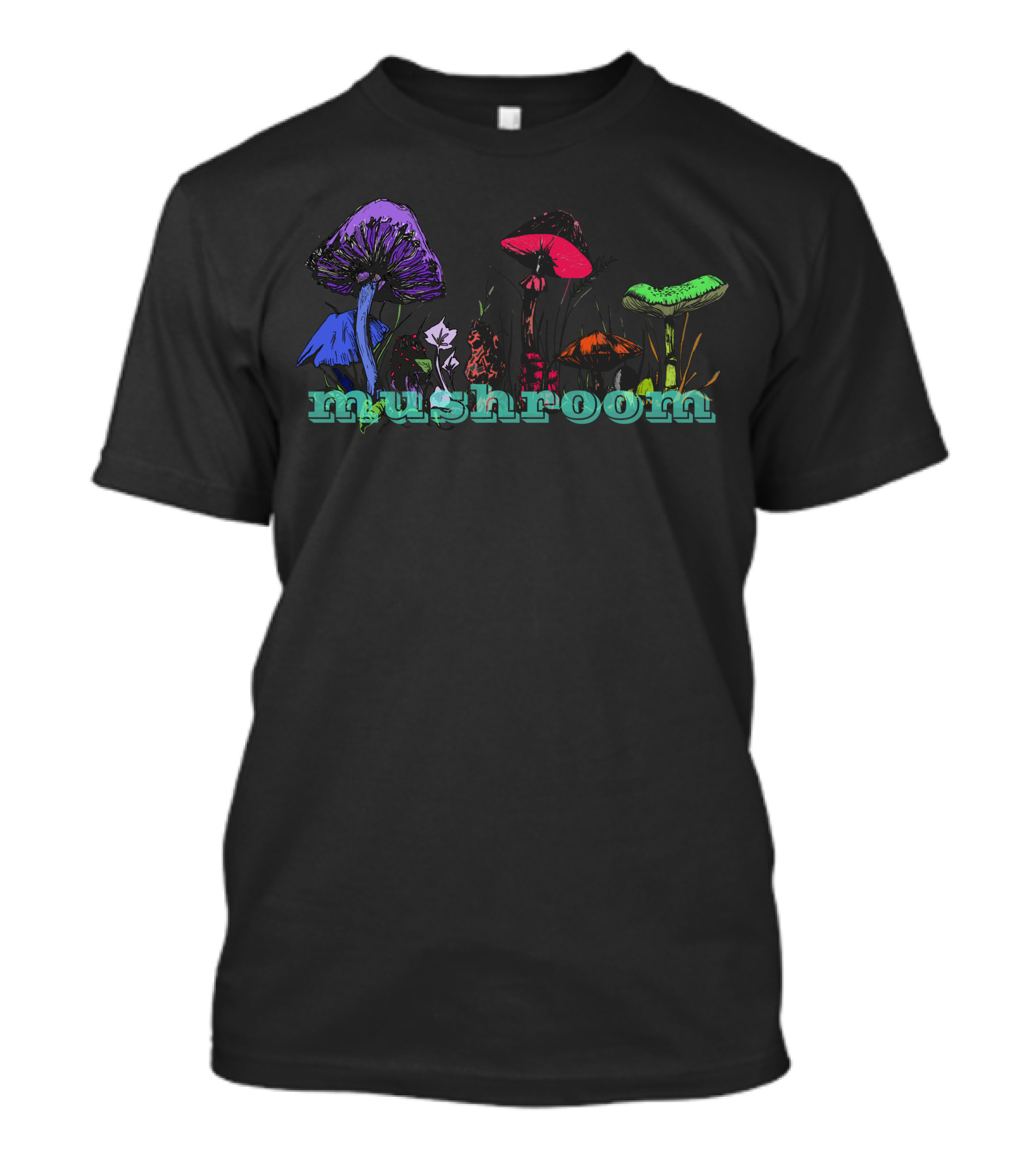Mushroom Family Colorful Fungi Variety T-Shirt