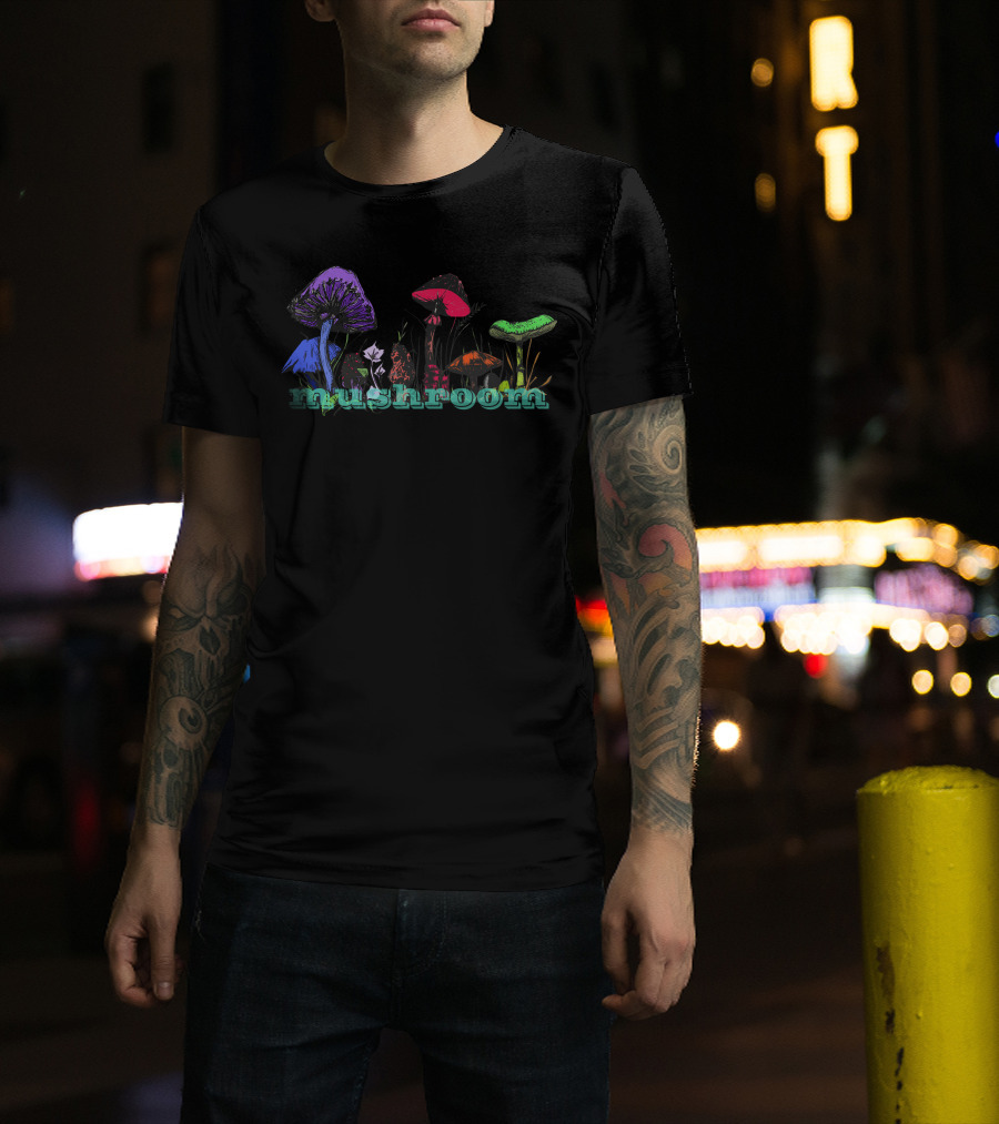 Mushroom Family Colorful Fungi Variety T-Shirt