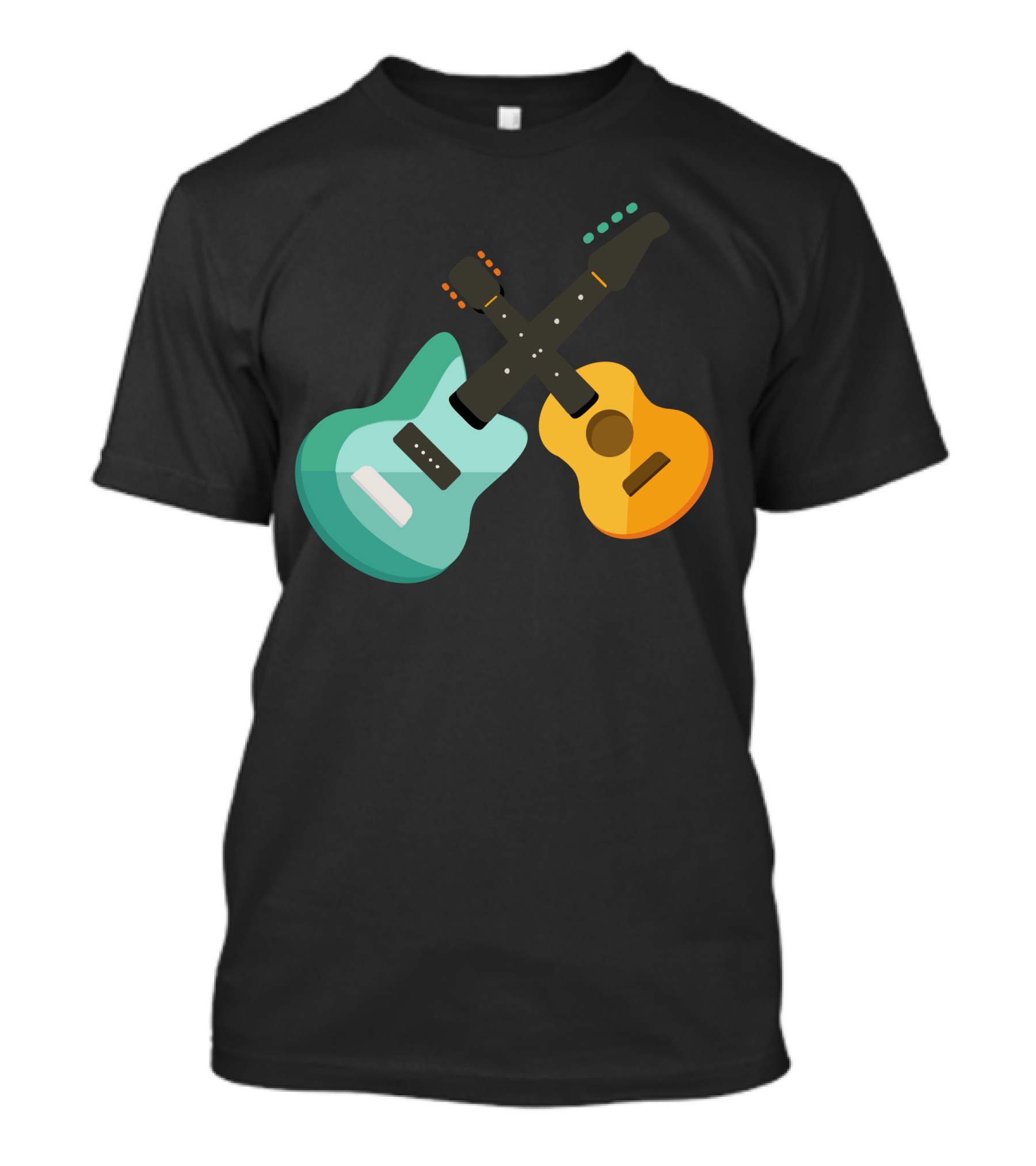 Music Of Guitar Electric And Acoustic Crossing T-Shirt