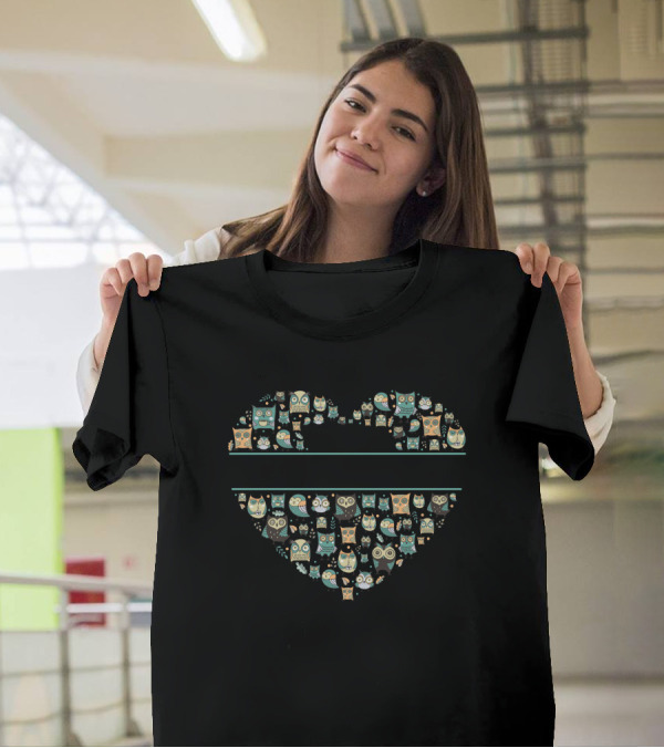 I'm A Owlaholic Owl Heart T-Shirt
