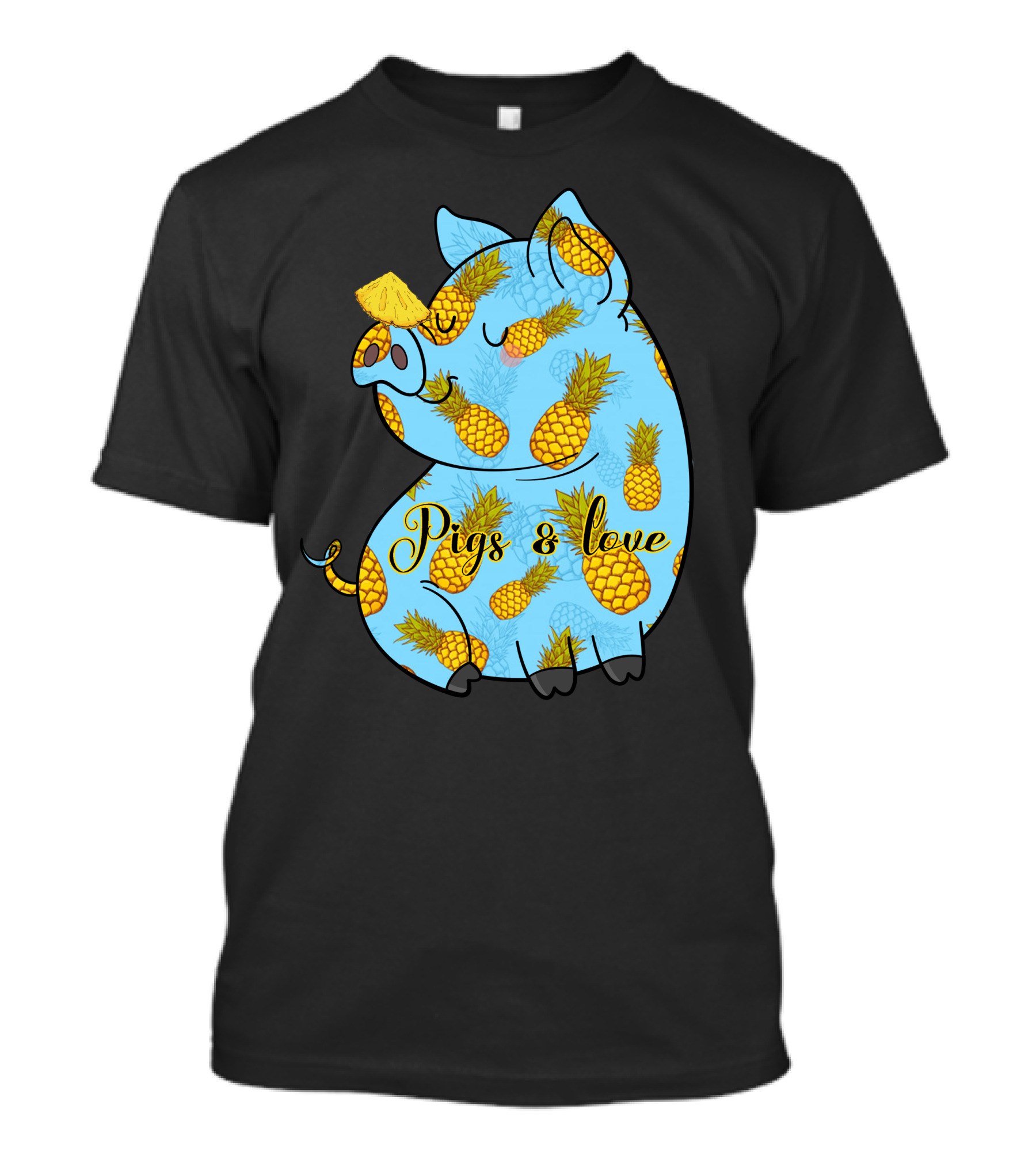 Pigs And Love Pineapple T-Shirt