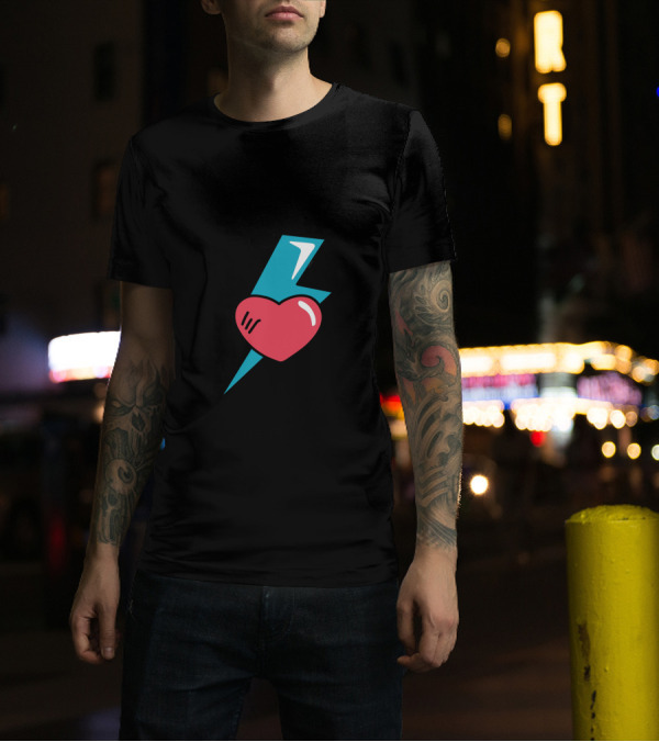 Train Your Mind To See The Good Heart Lightning T-Shirt