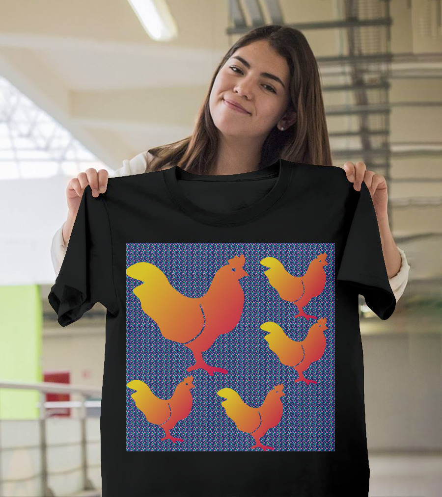 All New For You Colorful Rooster T-Shirt