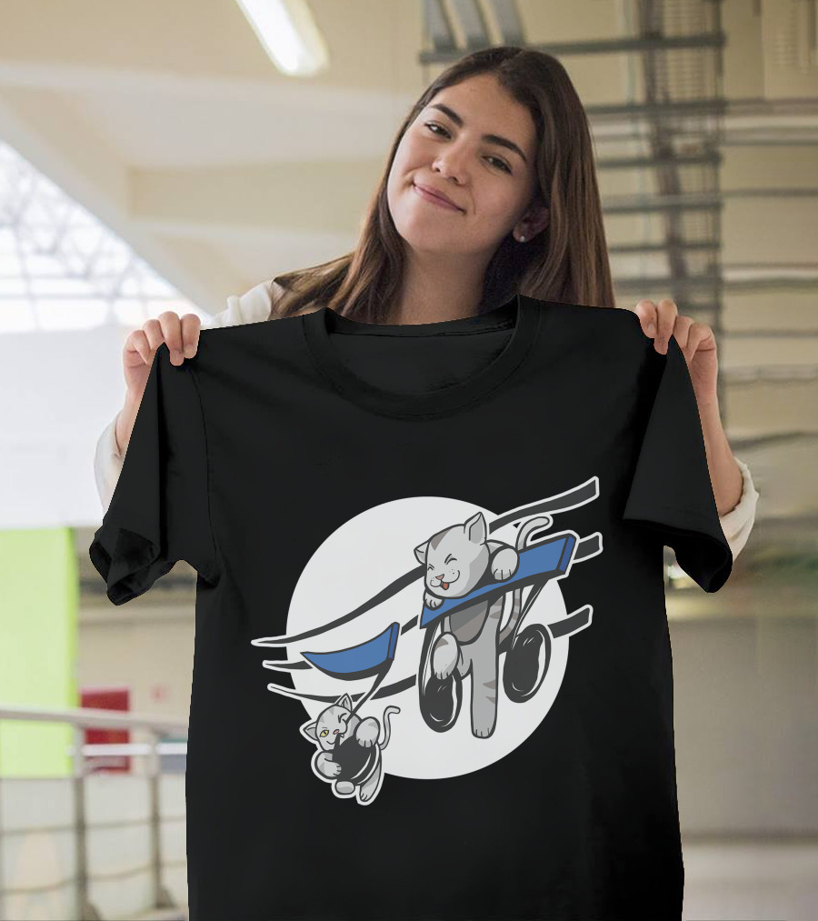 Cats Playing With Music Notes Jumper Fun T-Shirt