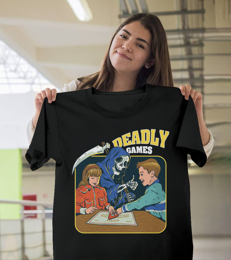 Deadly Games Grim Reaper Ouija Board Fun with Kids T-Shirt