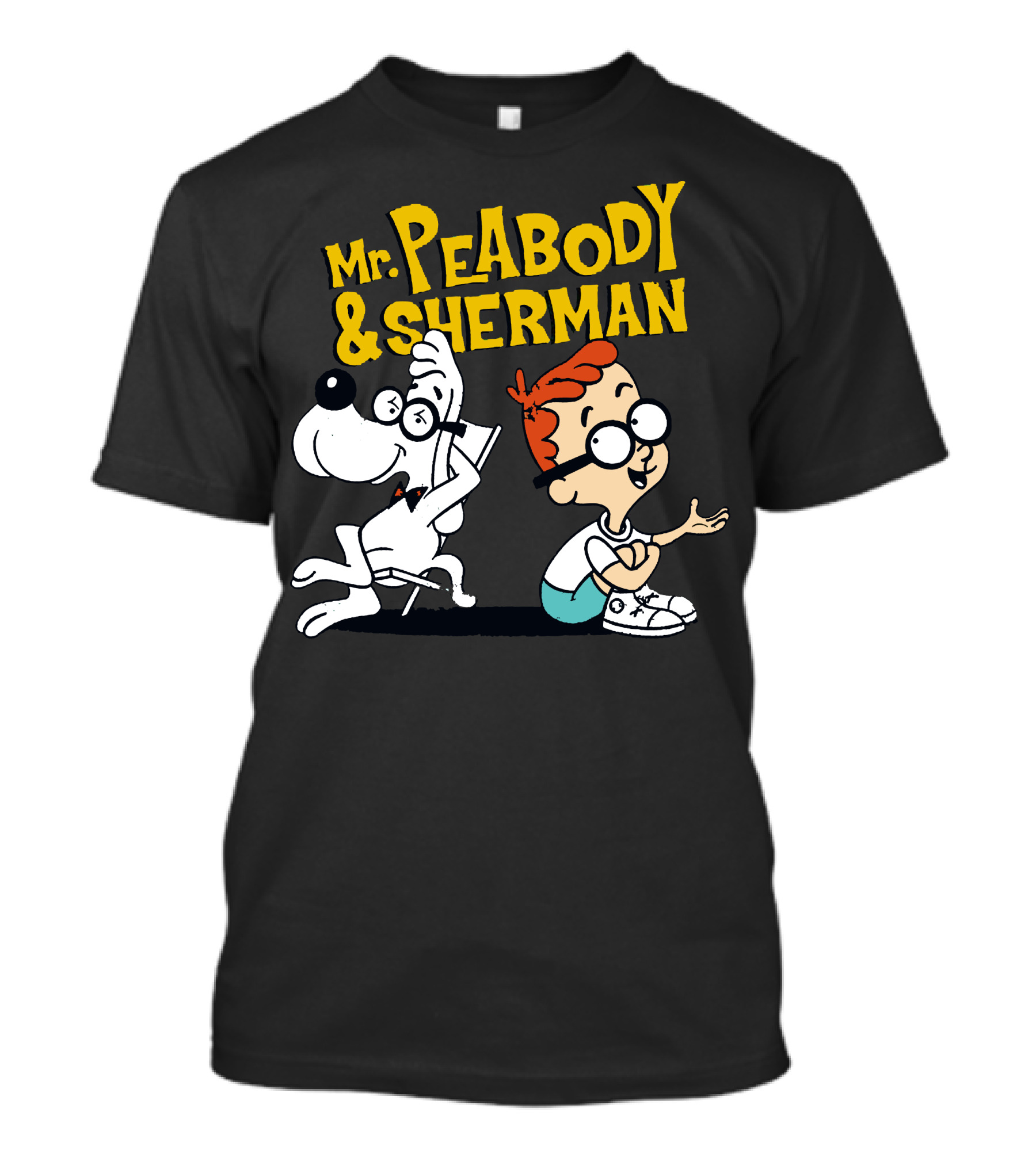 Mr Peabody And Sherman Cartoon Characters T-Shirt