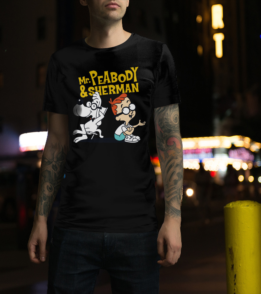 Mr Peabody And Sherman Cartoon Characters T-Shirt